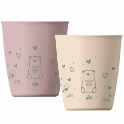 Trinkbecher 2er Pack eat green - Lila