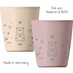 Trinkbecher 2er Pack eat green - Lila