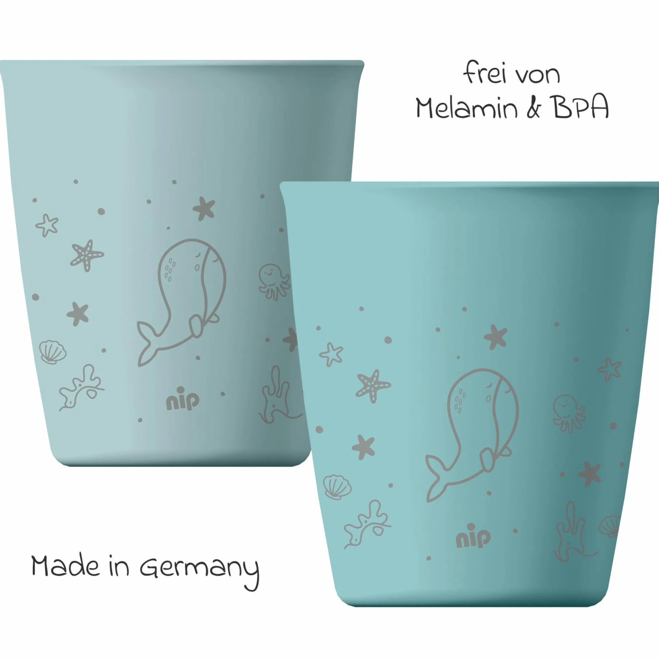 Trinkbecher 2er Pack eat green - Blau