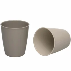 Trinkbecher 2er Pack eat green - aus nachwachsenden Rohstoffen - Grau