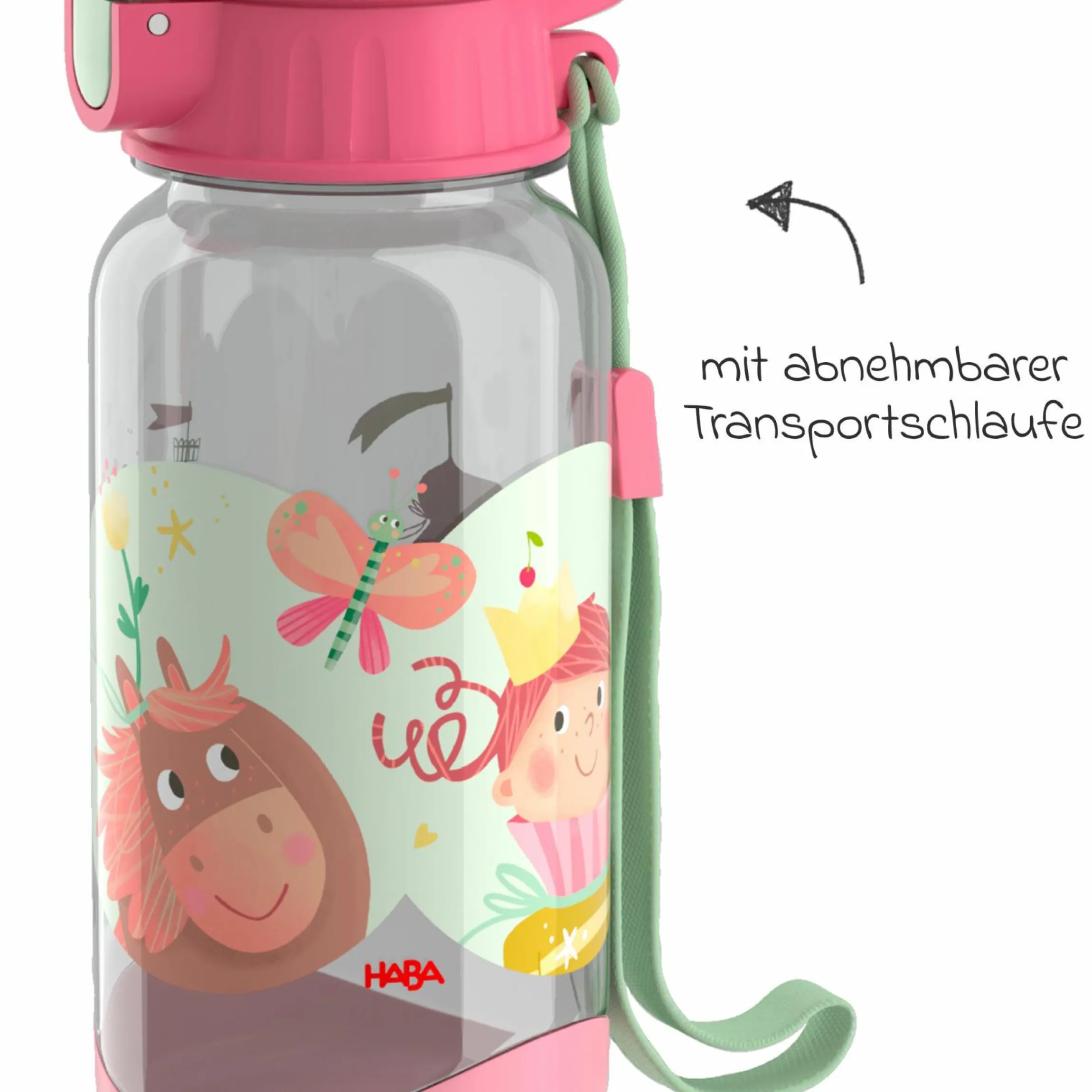 Trinkflasche 400 ml - Prinzessin & Pferd