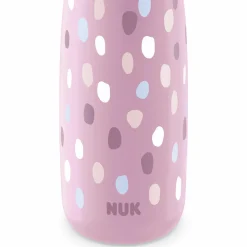 Trinkflasche Mini-Me Flip Cup - mit bissfestem Trinkaufsatz 450 ml - Punkte - Violett