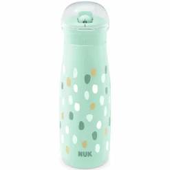 Trinkflasche Mini-Me Flip Cup - mit bissfestem Trinkaufsatz 450 ml - Punkte - Mint