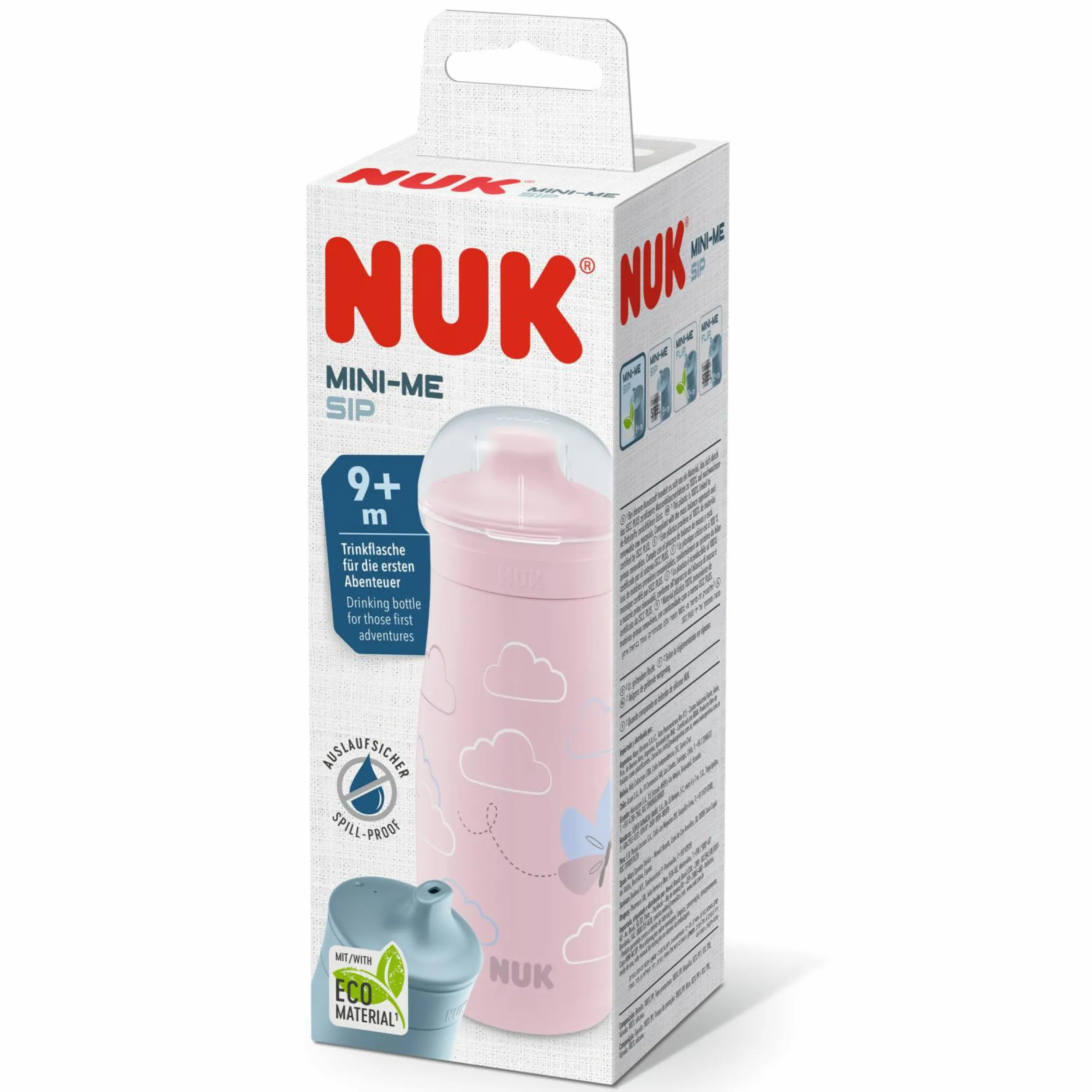 Trinkflasche Mini-Me Sip Cup - mit bissfestem Trinkaufsatz 300 ml - Schmetterling - Rosa