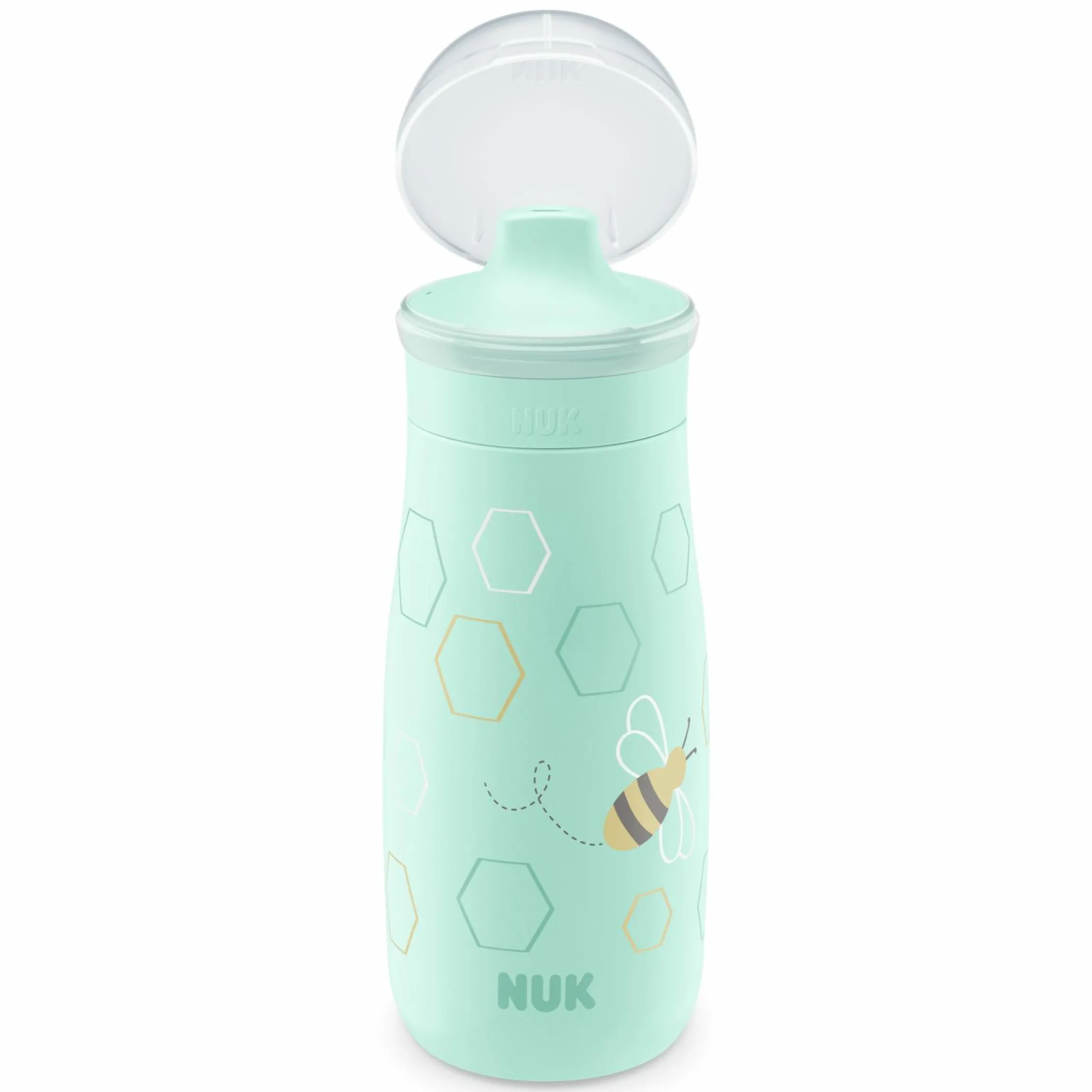 Trinkflasche Mini-Me Sip Cup - mit bissfestem Trinkaufsatz 300 ml - Biene - Mint