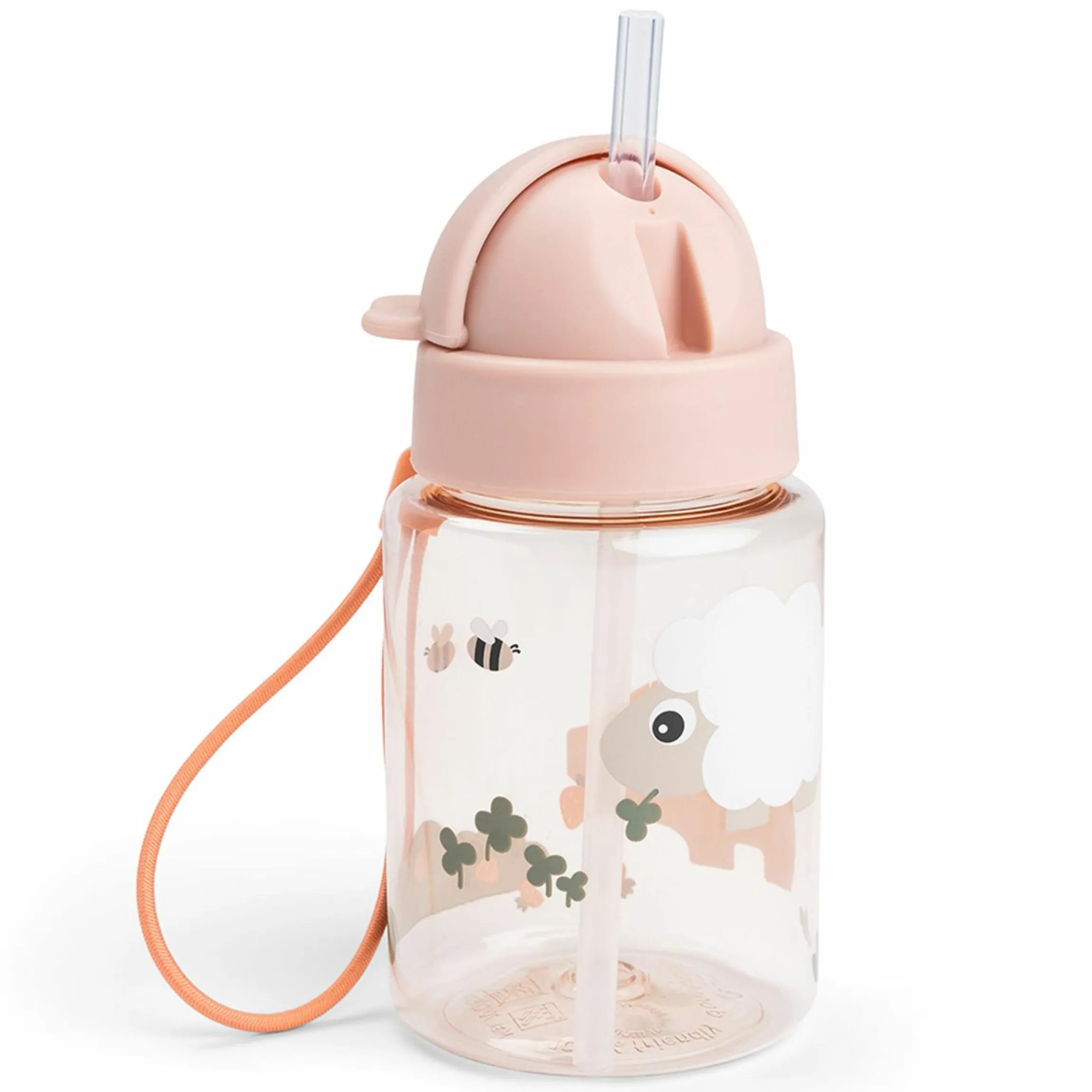 Trinkflasche mit Strohhalm 280 ml - Tiny Farm - Powder