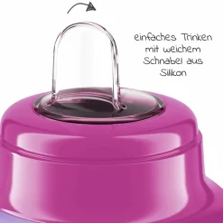 Trinklernbecher / Schnabelbecher mit weichem Silikon-Schnabel 200 ml - Pink/Lila