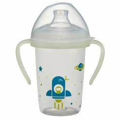 Trinklernbecher / Schnabeltasse mit Silikon-Schnabel 270 ml - Rakete