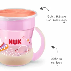 Trinklern-Becher Mini Magic Cup 160 ml - Glow in the Dark - Rosa