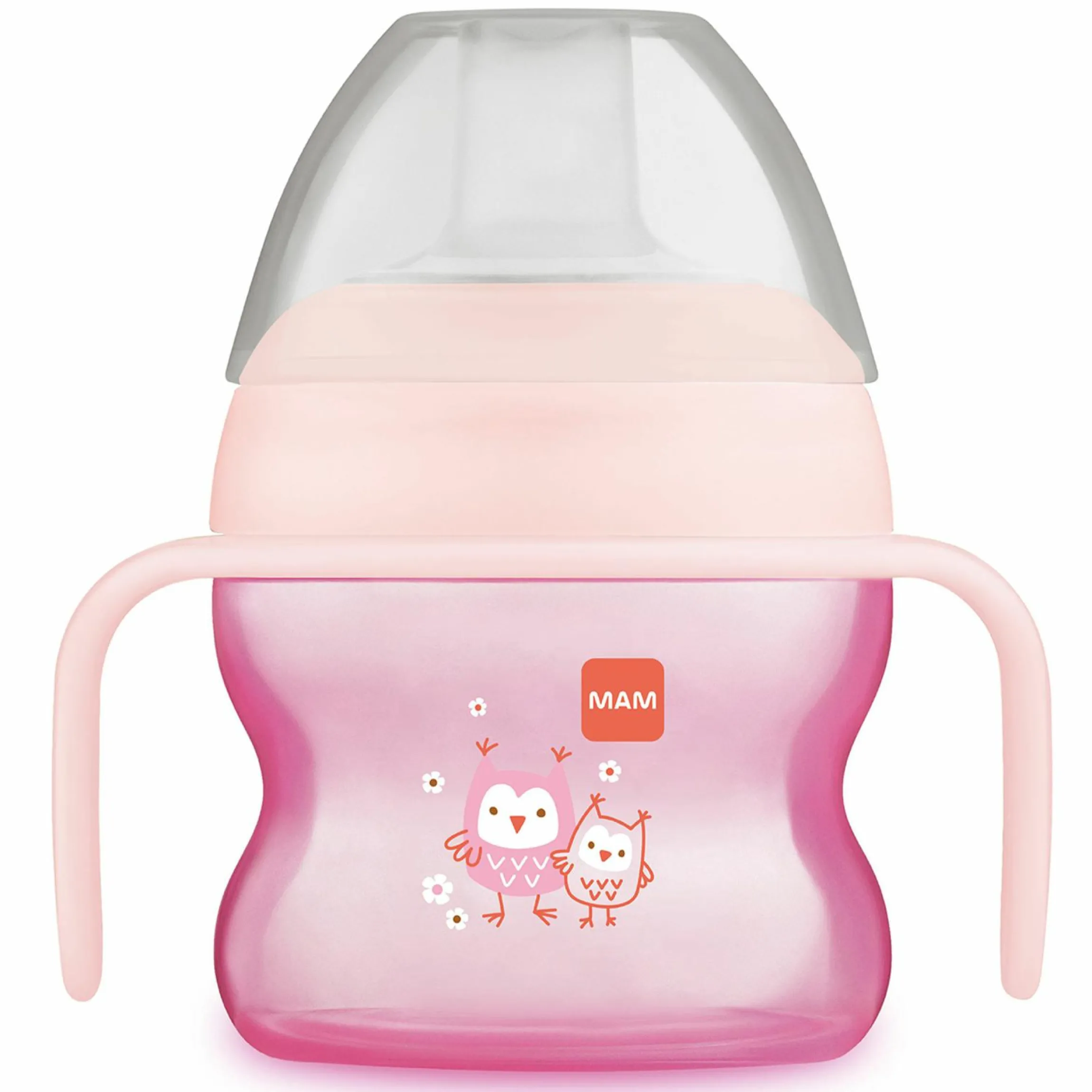 Trinklernbecher Starter Cup 150 ml + Silikon-Schnabel - Eule - Rosa