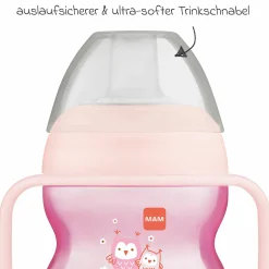 Trinklernbecher Starter Cup 150 ml + Silikon-Schnabel - Eule - Rosa