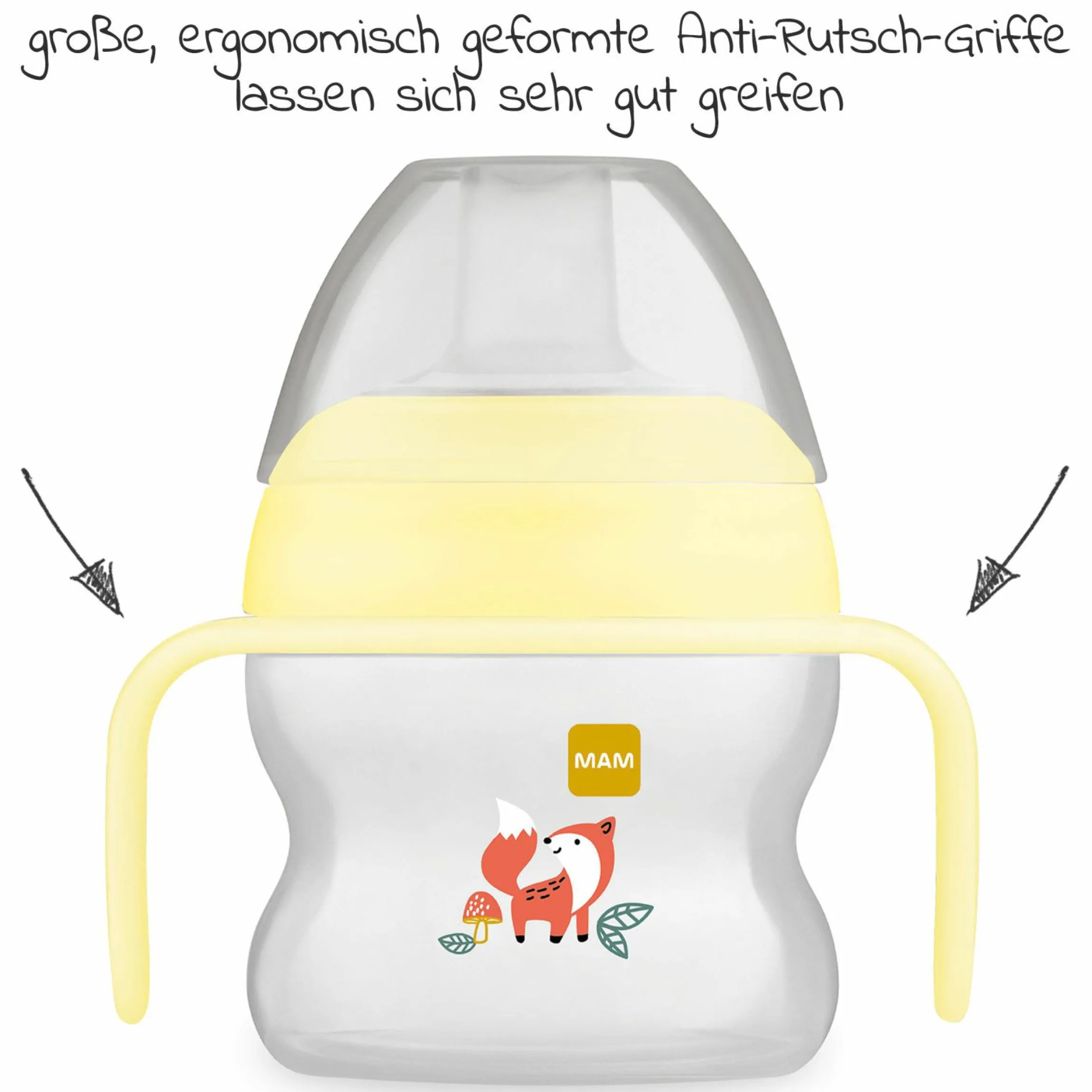 Trinklernbecher Starter Cup 150 ml + Silikon-Schnabel - Fuchs