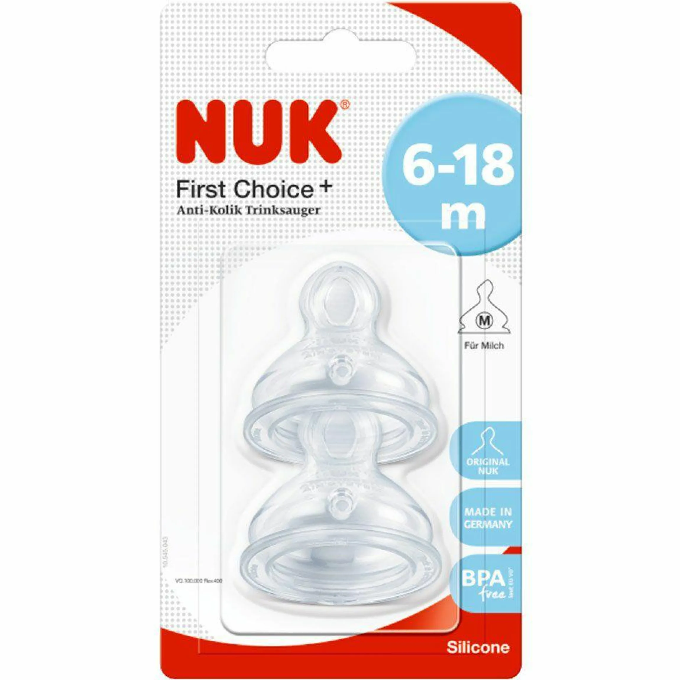 Trinksauger 2er Pack First Choice Plus - Silikon Gr. 2 M