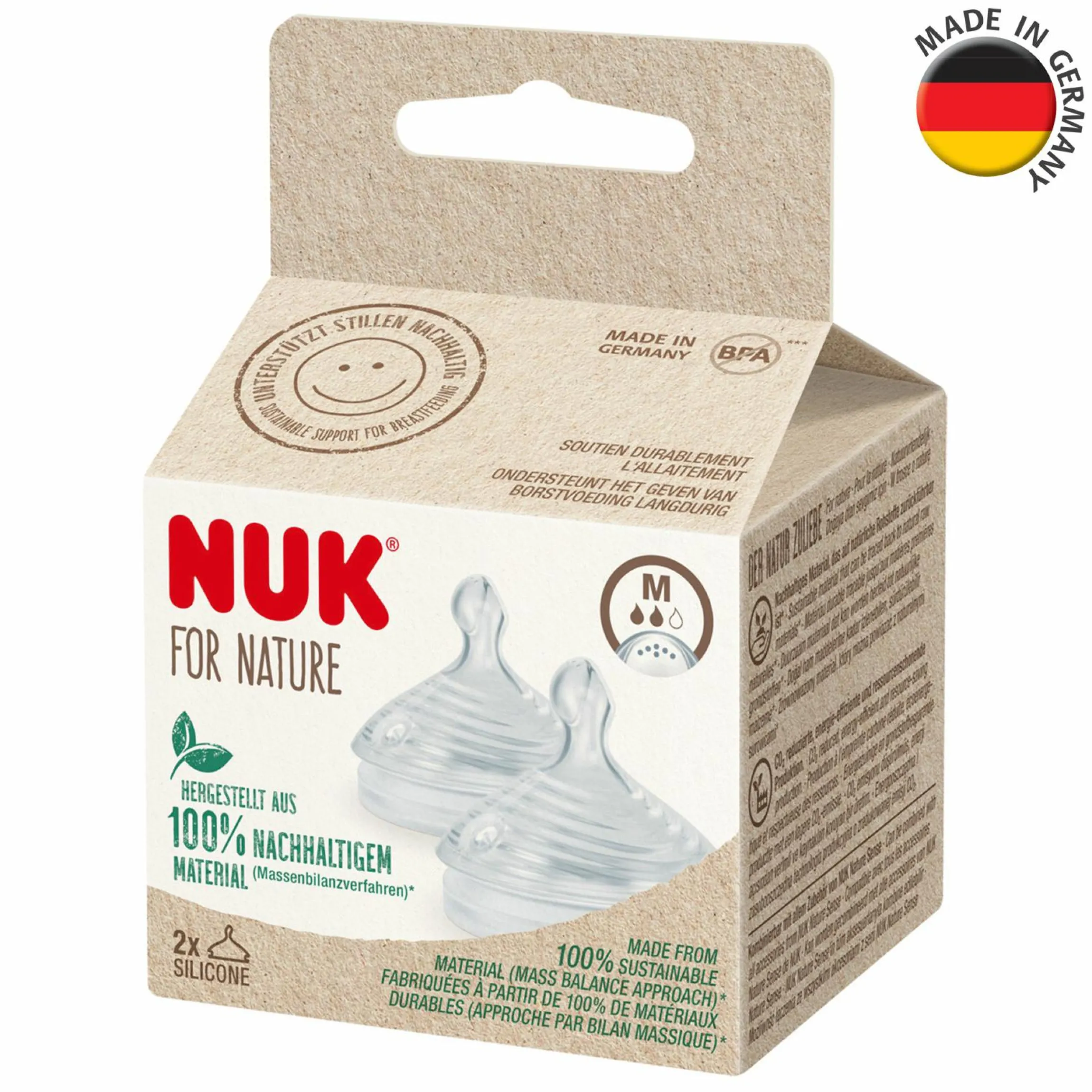 Trinksauger 2er Pack for Nature - Silikon Gr. M
