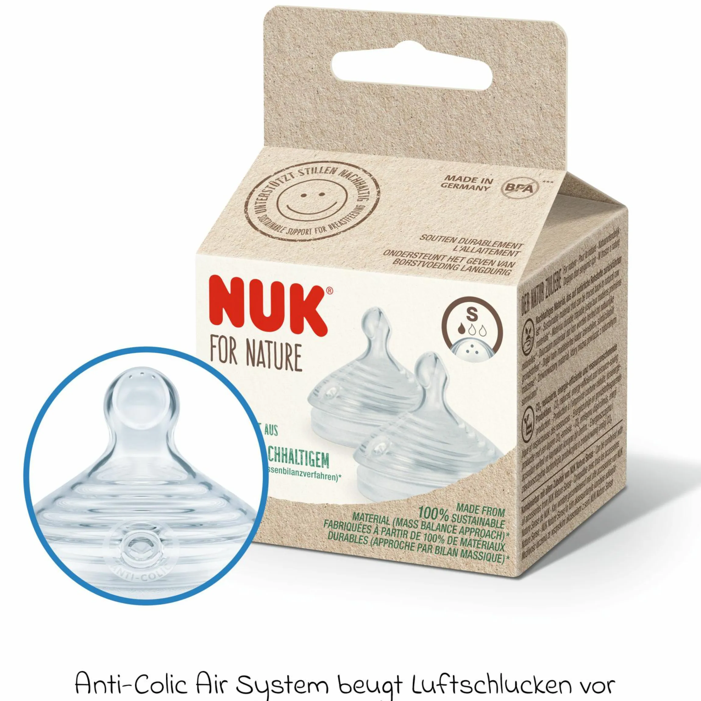 Trinksauger 2er Pack for Nature - Silikon Gr. S