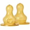 Trinksauger 2er Pack Latex Bottle Nipple - schneller Nahrungsfluss