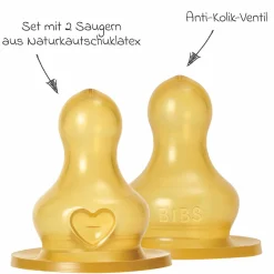 Trinksauger 2er Pack Latex Bottle Nipple - mittlerer Nahrungsfluss