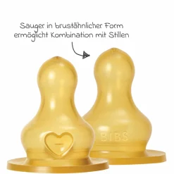 Trinksauger 2er Pack Latex Bottle Nipple - mittlerer Nahrungsfluss