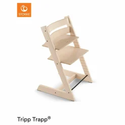 Tripp Trapp® Natur Newborn Set - Hochstuhl + Neugeborenenaufsatz (verstellbar) Grey
