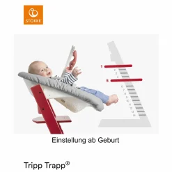 Tripp Trapp® Natur Newborn Set - Hochstuhl + Neugeborenenaufsatz (verstellbar) Grey