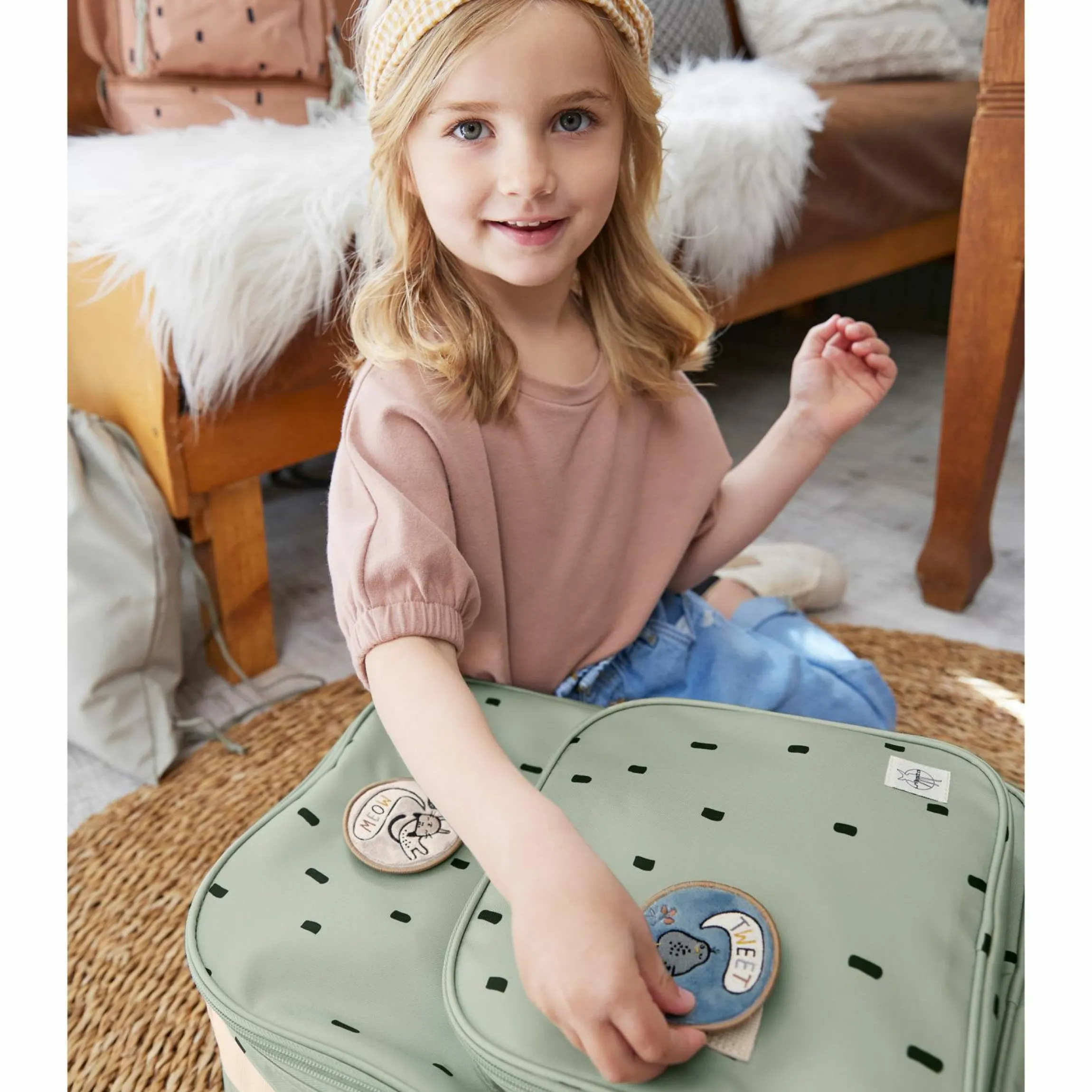 Trolley - Happy Prints - Light Olive