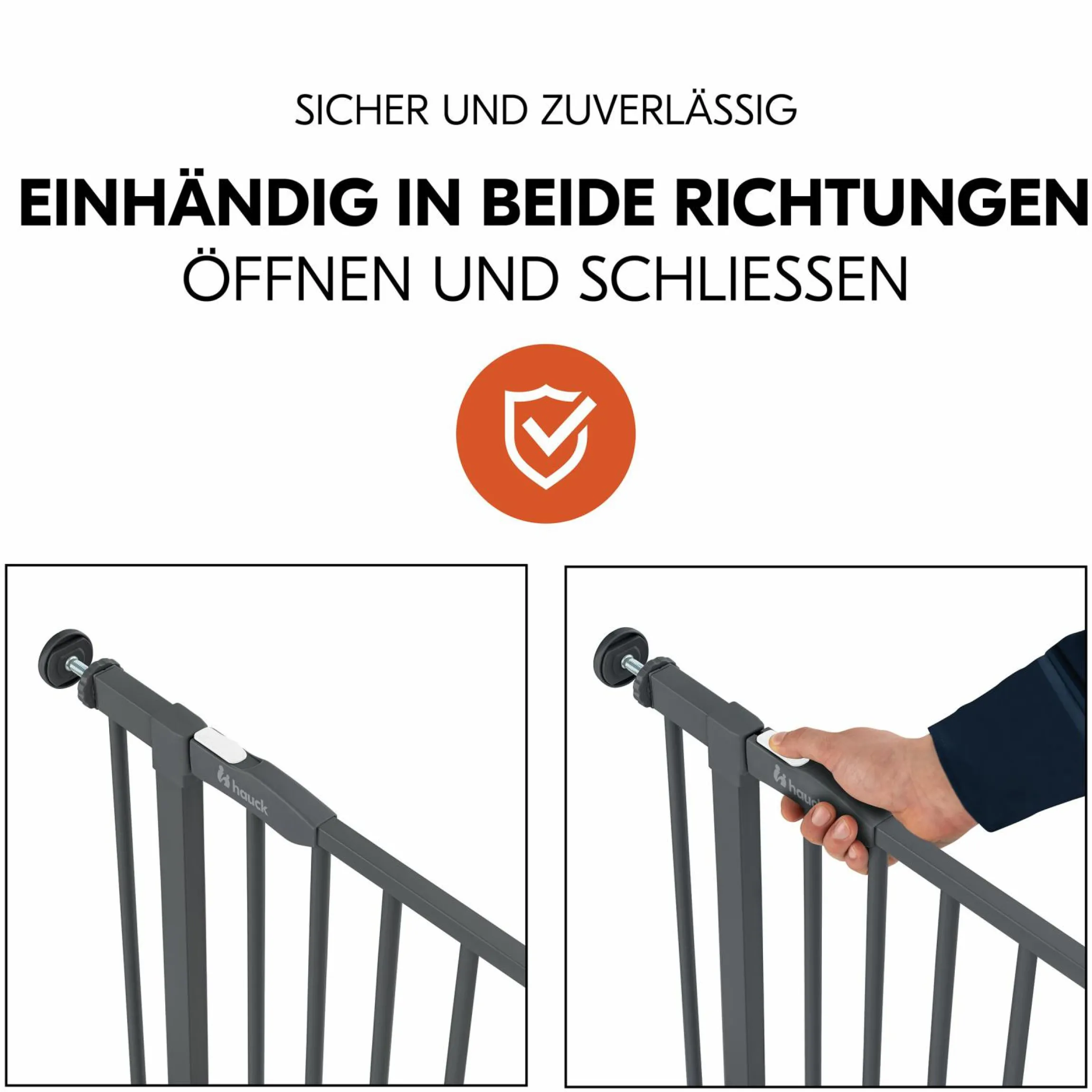 Türschutzgitter / Treppenschutzgitter Open N Stop 2 (75-80 cm) - Dark Grey