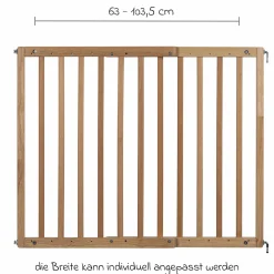 Türschutzgitter / Treppenschutzgitter (63 bis 103,5 cm) zum Schrauben - Natur