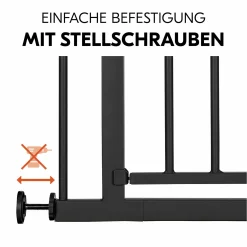 Türschutzgitter / Treppenschutzgitter Open N Stop 2 (75-80 cm) - Black