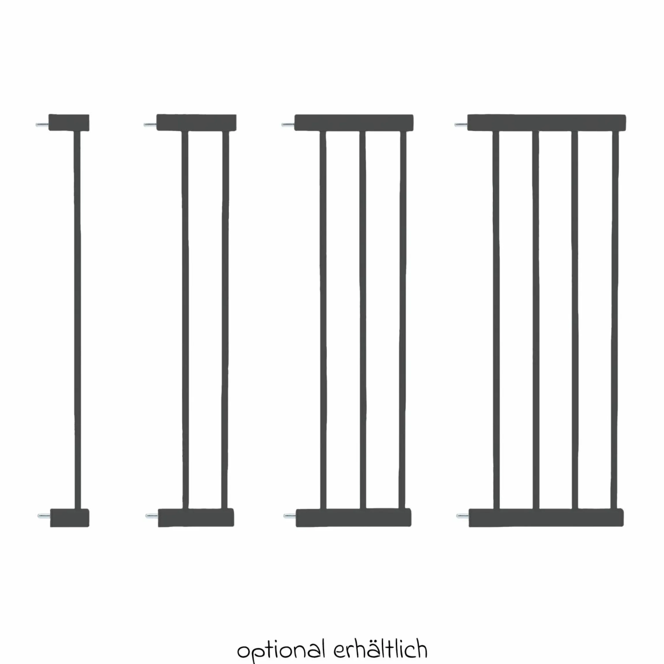 Türschutzgitter / Treppenschutzgitter Autoclose (75 bis 82 cm) zum Klemmen ohne bohren, schließt selbsständig - Schwarz