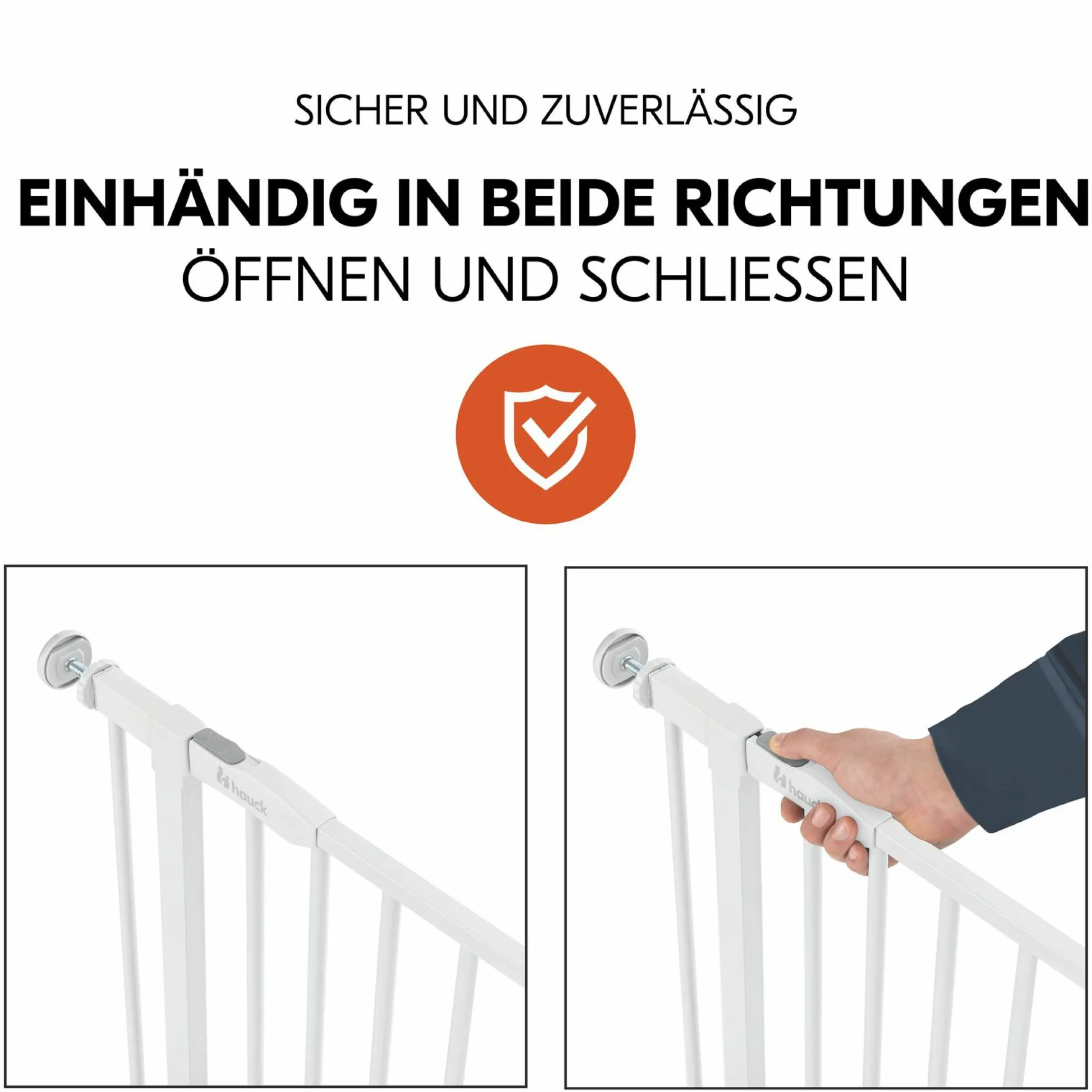 Türschutzgitter / Treppenschutzgitter Open N Stop 2 (75-80 cm) - White