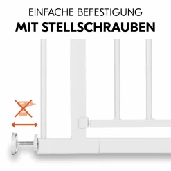 Türschutzgitter / Treppenschutzgitter Open N Stop 2 (75-80 cm) - White