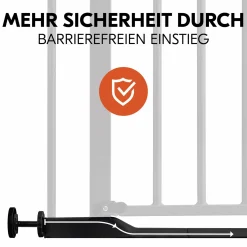 Türschutzgitter / Treppenschutzgitter Clear Step 2 (75-80 cm) - Black