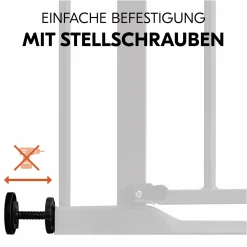 Türschutzgitter / Treppenschutzgitter Clear Step 2 (75-80 cm) - Black