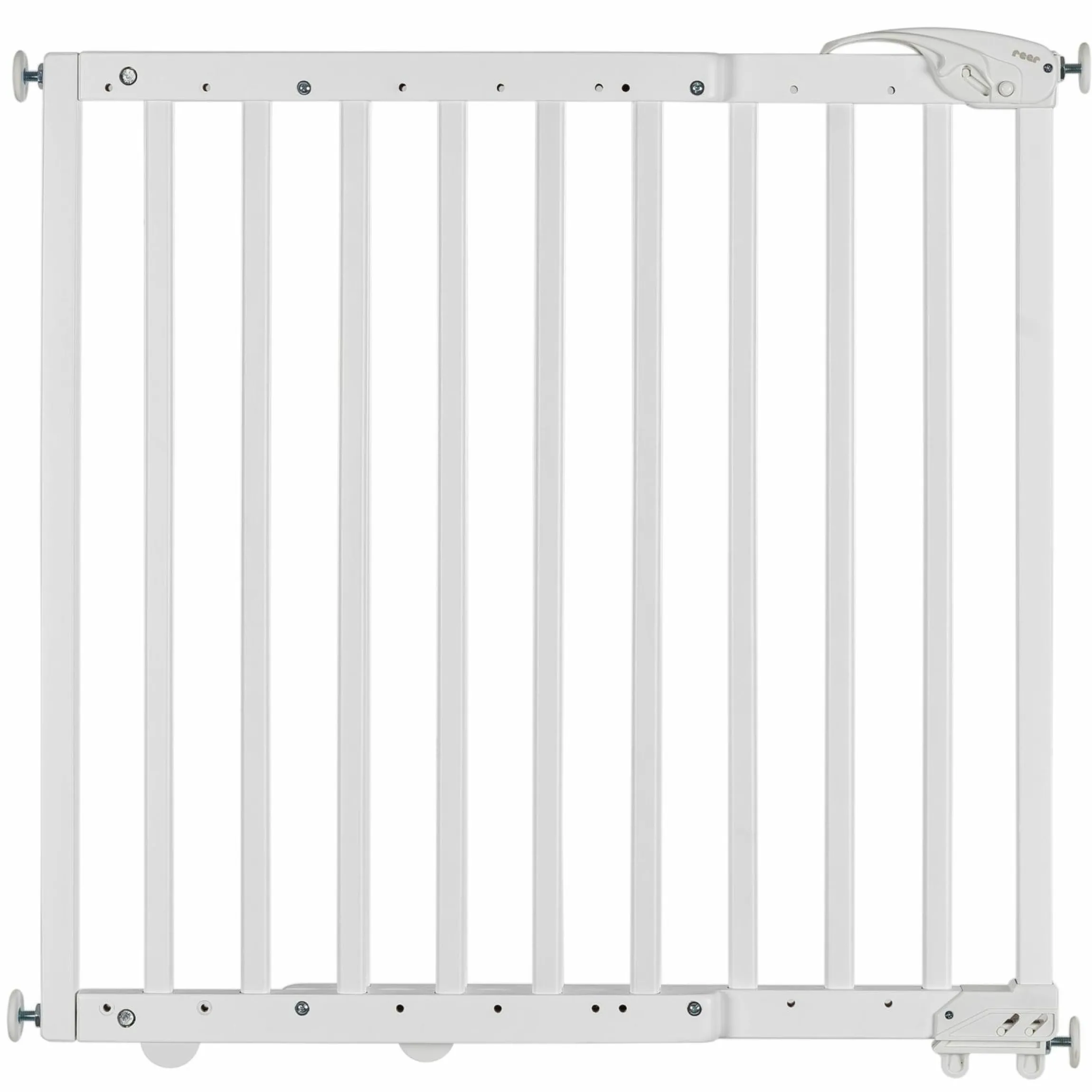 Türschutzgitter / Treppenschutzgitter (63 bis 106 cm) zum Klemmen oder Schrauben - Weiß