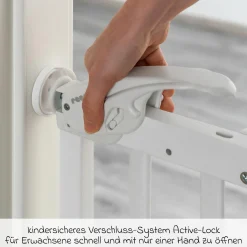 Türschutzgitter / Treppenschutzgitter (63 bis 106 cm) zum Klemmen oder Schrauben - Weiß
