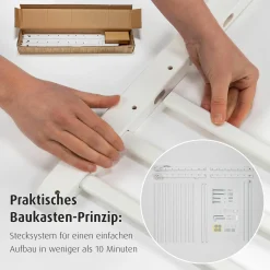 Türschutzgitter / Treppenschutzgitter (63 bis 106 cm) zum Klemmen oder Schrauben - Weiß
