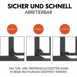 Türschutzgitter / Treppenschutzgitter Clear Step 2 (75-80 cm) - Dark Grey