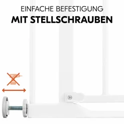 Türschutzgitter / Treppenschutzgitter Clear Step 2 (75-80 cm) inkl. 9 cm Verlängerung - White