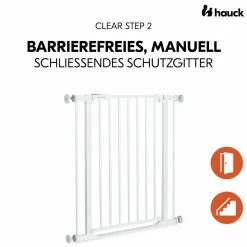 Türschutzgitter / Treppenschutzgitter Clear Step 2 (75-80 cm) - White