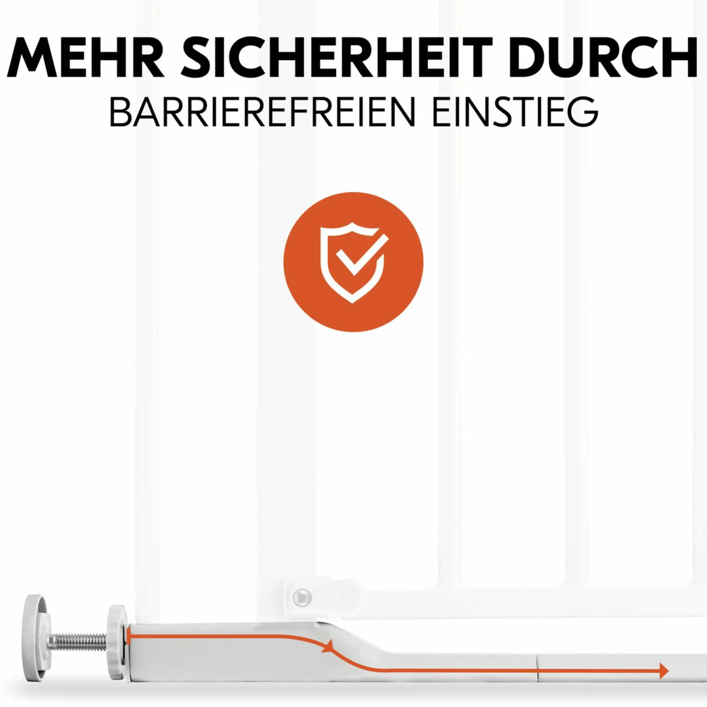 Türschutzgitter / Treppenschutzgitter Clear Step 2 (75-80 cm) - White