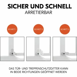 Türschutzgitter / Treppenschutzgitter Clear Step 2 (75-80 cm) - White