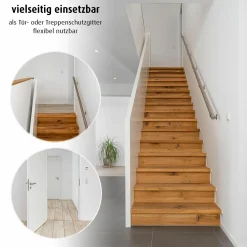Türschutzgitter / Treppenschutzgitter (63 bis 106 cm) zum Klemmen oder Schrauben - Natur