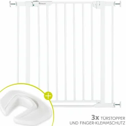Türschutzgitter Clear Step Autoclose 2 + Türstopper 3er Pack - White