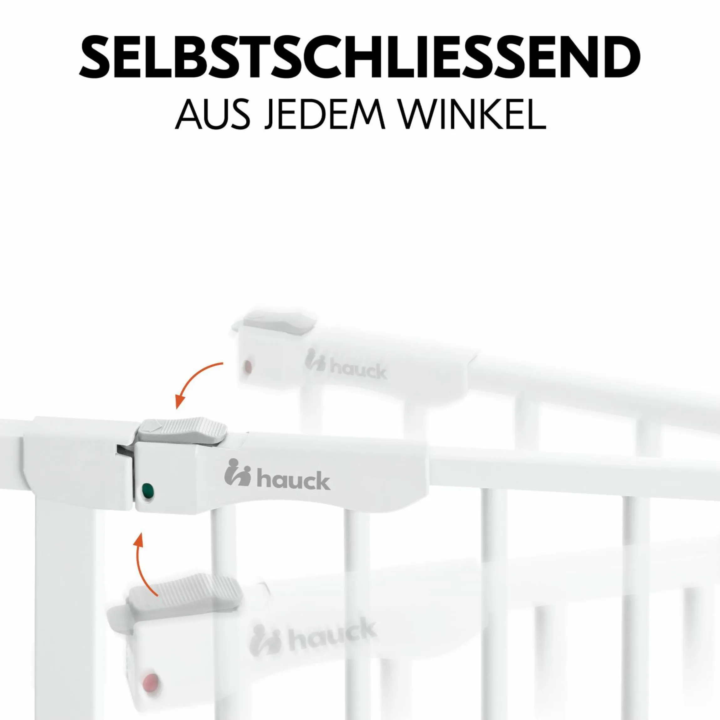 Türschutzgitter Clear Step Autoclose 2 + Türstopper 3er Pack - White