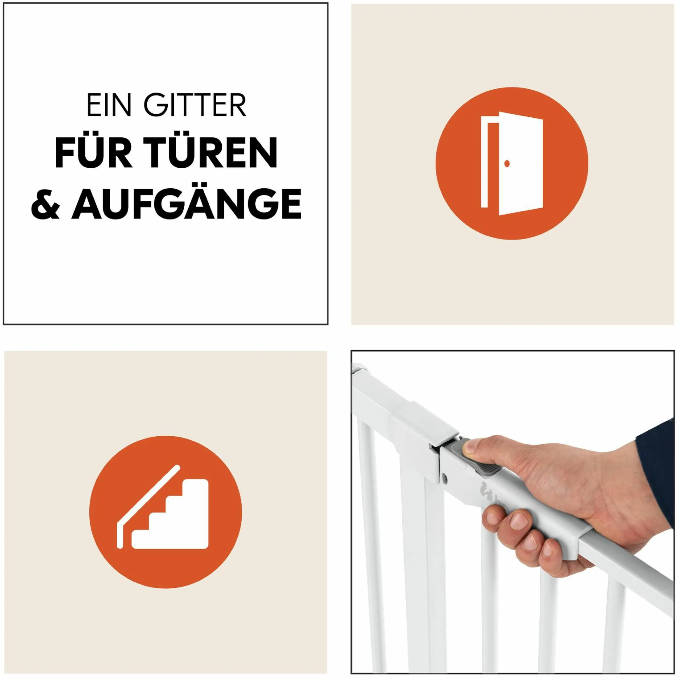 Türschutzgitter Clear Step Autoclose 2 - White