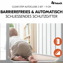 Türschutzgitter inkl. Verlängerung Clear Step Autoclose 2 Set + 9 cm - White
