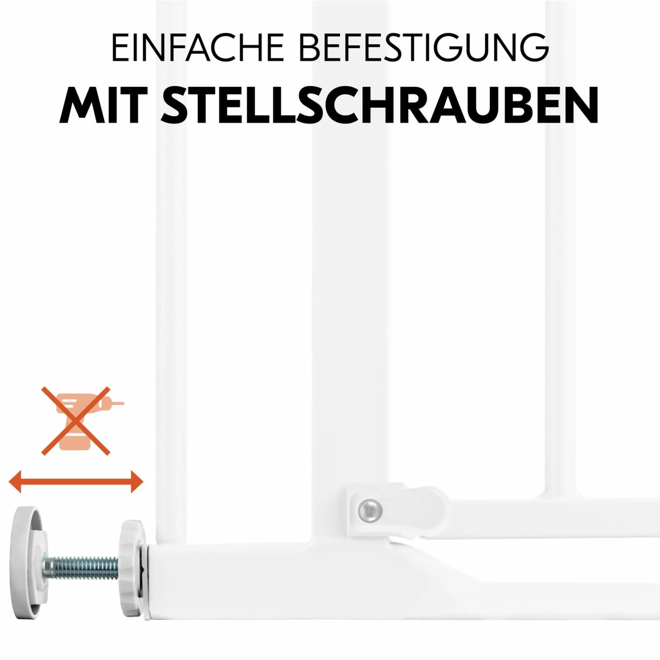 Türschutzgitter inkl. Verlängerung Clear Step Autoclose 2 Set + 21 cm - White