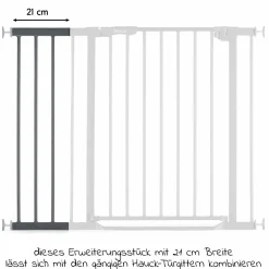 Türschutzgitter Verlängerung Safety Gate Extensions 21 cm - Dark Grey