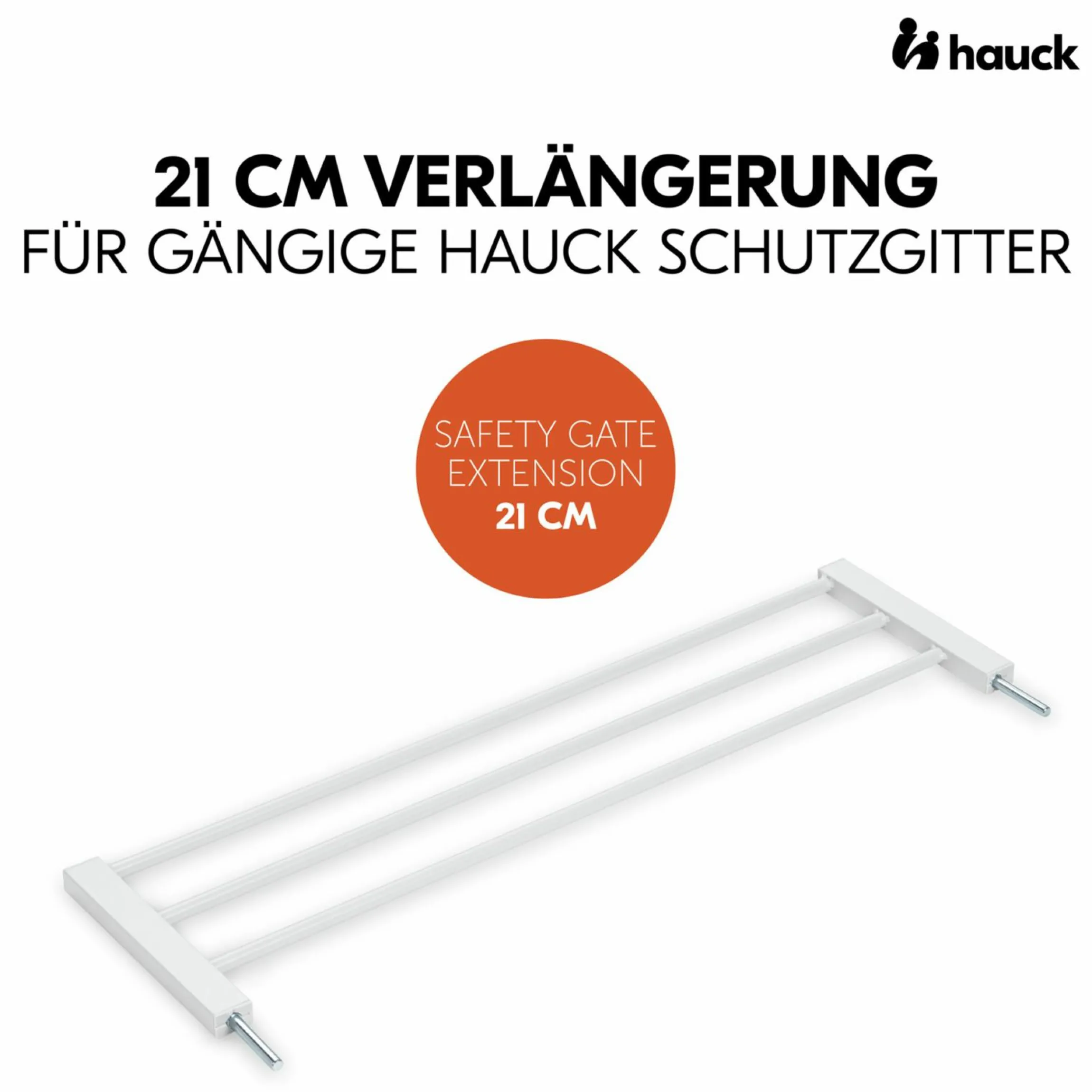 Türschutzgitter Verlängerung Safety Gate Extension 21 cm - passend für Hauck Schutzgitter - White