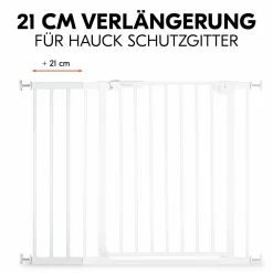Türschutzgitter Verlängerung Safety Gate Extension 21 cm - passend für Hauck Schutzgitter - White
